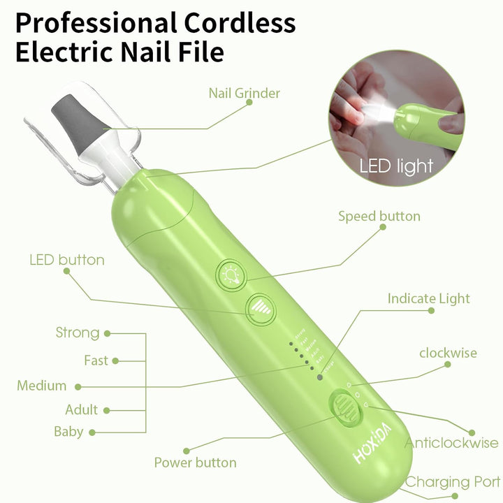 Kit profesional de manicura y pedicura, juego de limas eléctricas i...