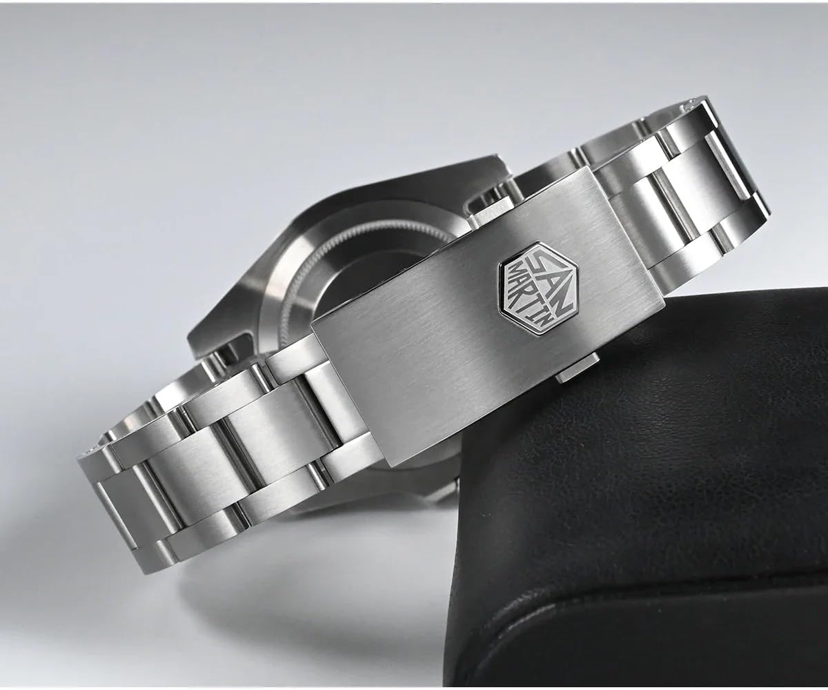 San Martin SN0017G-E - Reloj mecánico automático para hombre, 1.575 pulgadas, 20 bares, reloj de buceo, resistente al agua