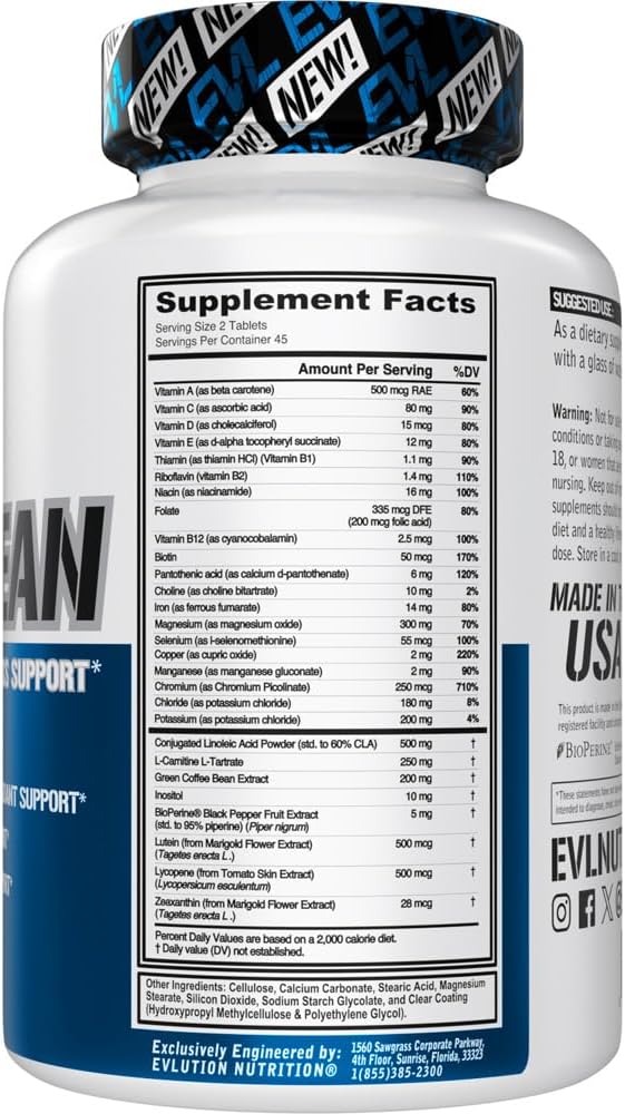 Evlution Nutrition VitaLean - Vitaminas + Apoyo para la pérdida de...