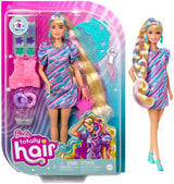 Barbie Muñeca Totally Hair, temática de estrellas con cabello de fa...
