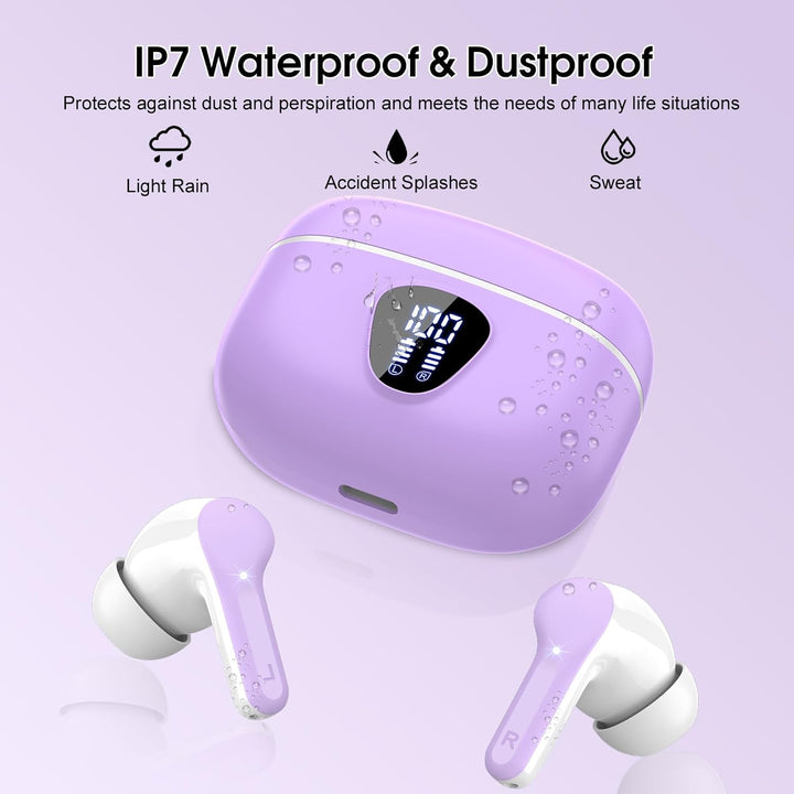 Auriculares inalámbricos, Bluetooth 5.4, estéreo de alta fidelidad,...