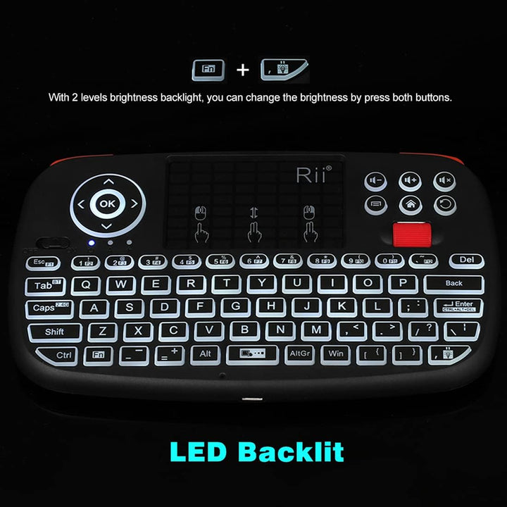 Rii i4 Mini Teclado Bluetooth con Touchpad Teclado