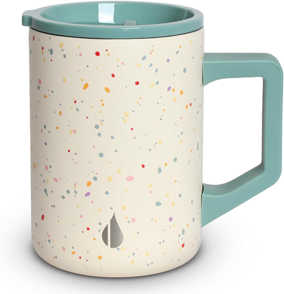Elemental Taza de café aislada - Taza de viaje de acero inoxidable de triple pared Summit para bebidas frías y calientes - Taza de café térmica con tapa y asa para acampar, oficina y viaje 473 ml