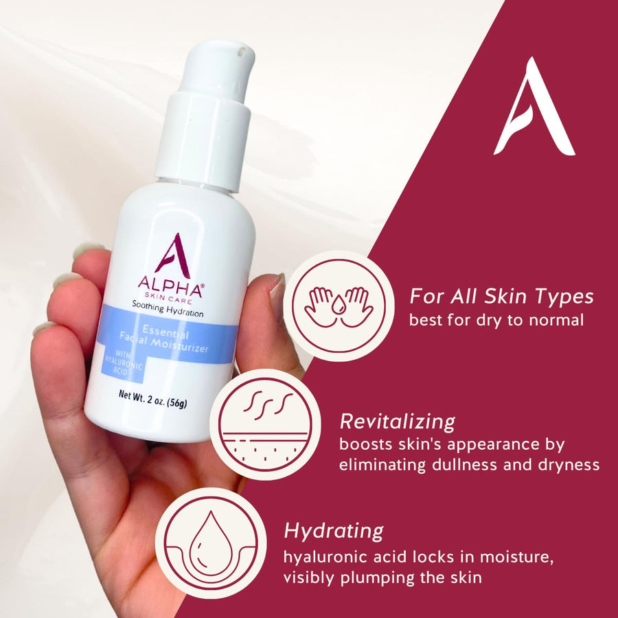 Alpha Crema hidratante facial esencial para el cuidado de la piel,...