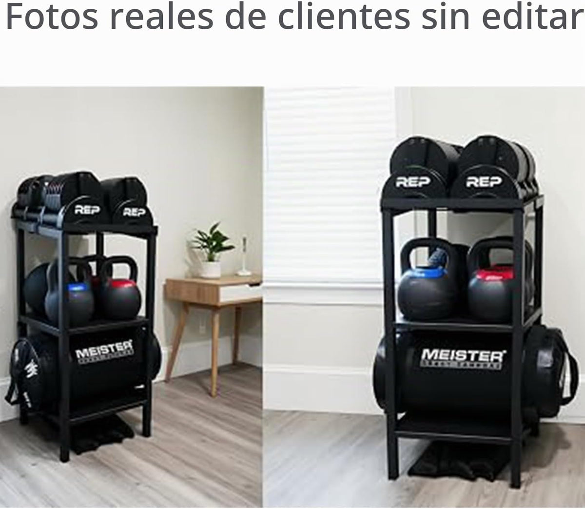 Rack Ajustable para Mancuernas/Kettlebells 500-800LB Pesado con Cobertura Opcional