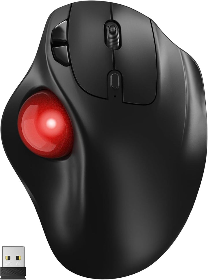 Ratón ergonómico inalámbrico de Trackball, conexión de 3 dispositiv...