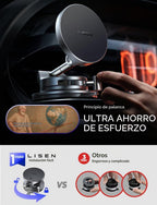 LISEN Cargador de coche Magsafe de 15 W para iPhone 18 Pro Max, cargador inalámbrico magnético para coche, soporte de teléfono con succión, soporte magnético de teléfono al vacío para Carfor iPhone 18