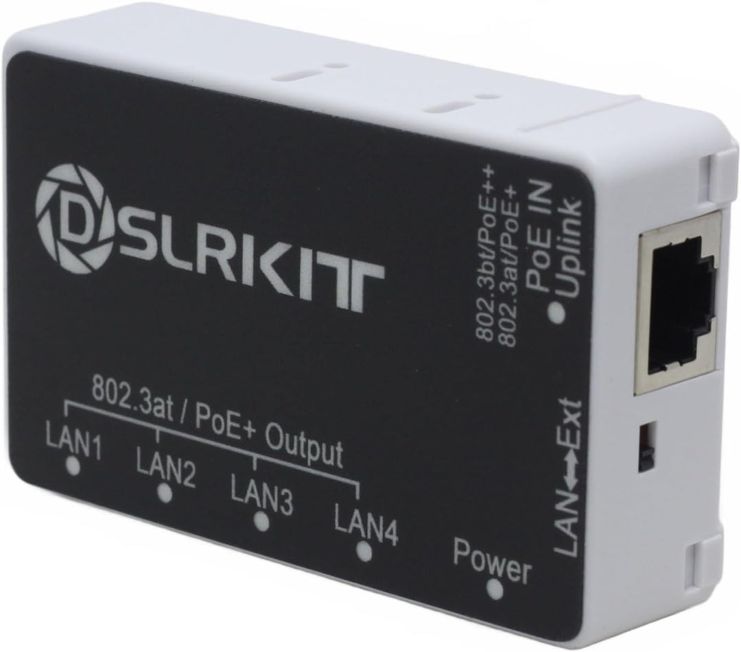 DSLRKIT PoE 90watt 5 puertos Gigabit PoE interruptor
