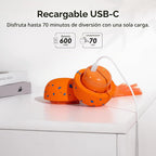 Cheerble Juguete interactivo inteligente para perros, bola de rollo, movimiento automático, rebote, rotación, material de E-TPU, con cuerda y sonido de ladridos, bola interactiva para perros medianos