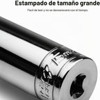 Capri Tools Juego de llaves de 3/8 pulgadas de 12 puntos, SAE, poco profundas y profundas, de 1/4 a 7/8 pulgadas, 22 piezas