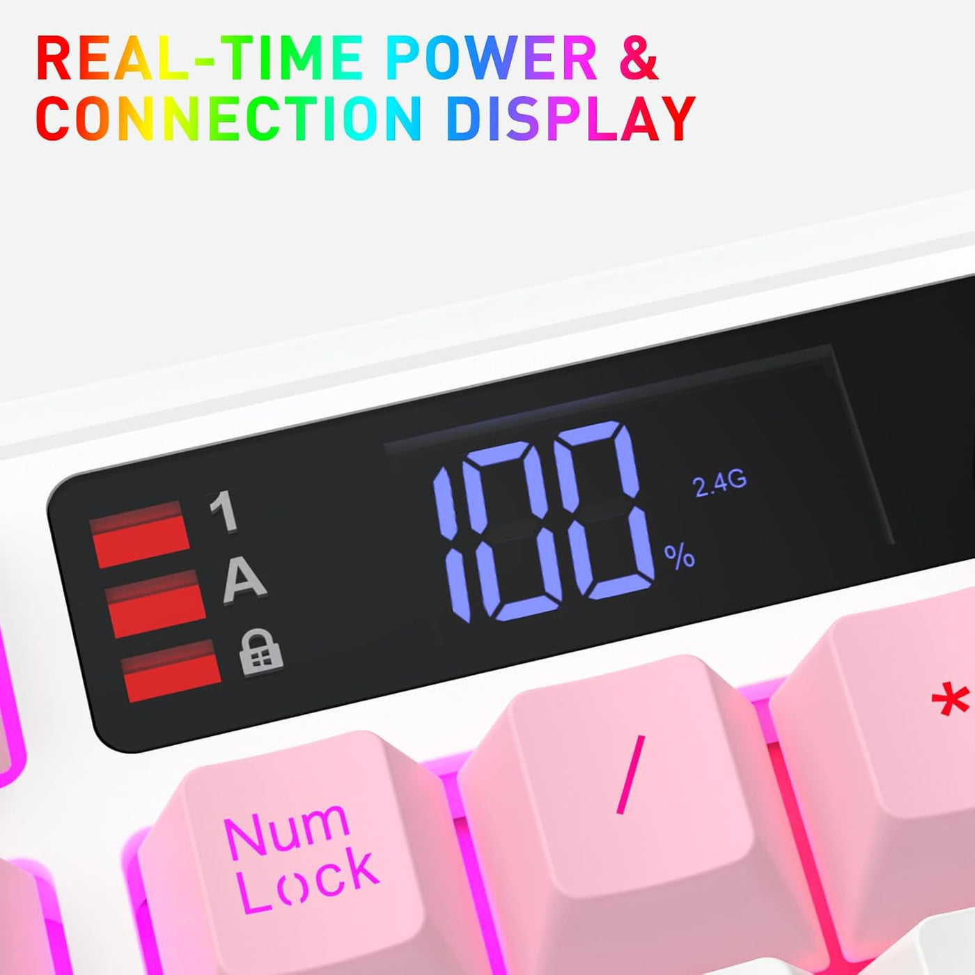 Redragon K526 PRO Teclado inalámbrico para juegos de membrana RGB,...