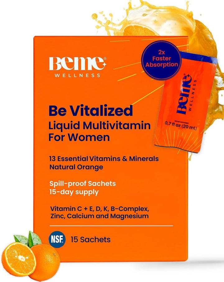 BeMe Multivitaminas líquidas para mujeres, sistema avanzado de sumi...