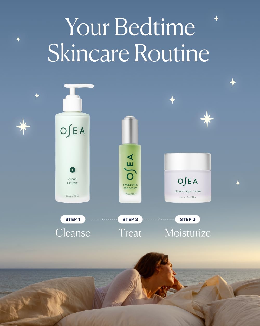 OSEA Dream Crema Nocturna - Crema Facial Hidratante Antiedad con Bi...