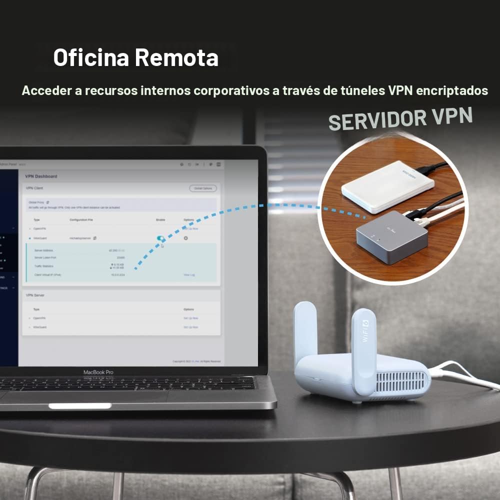 GL.iNet GL-MT3000 (Beryl AX) - Router portátil de viaje, Wifi 6 de...