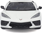 Maisto Línea de montaje a escala 1:24 Chevrolet Corvette Stingray Coupe 2020, color blanco