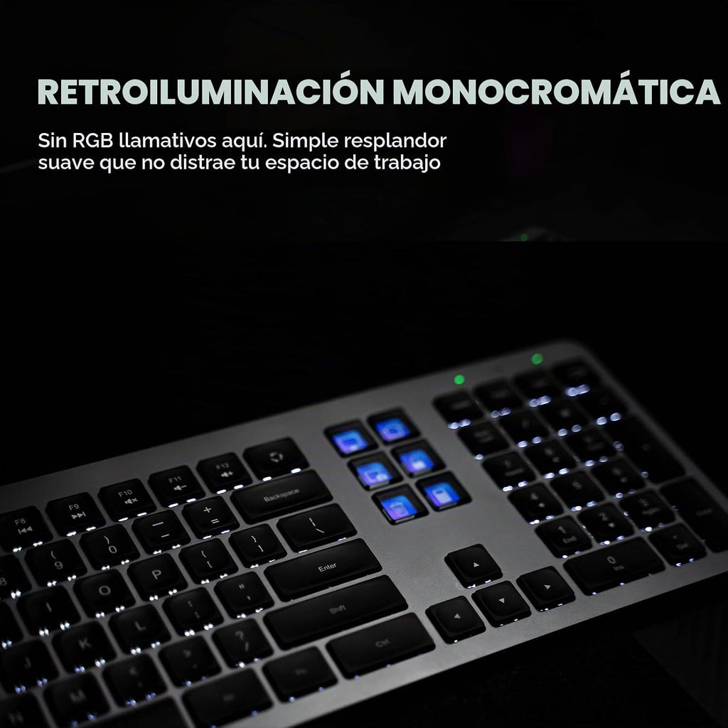Teclado con cable con mini cubierta de control (6