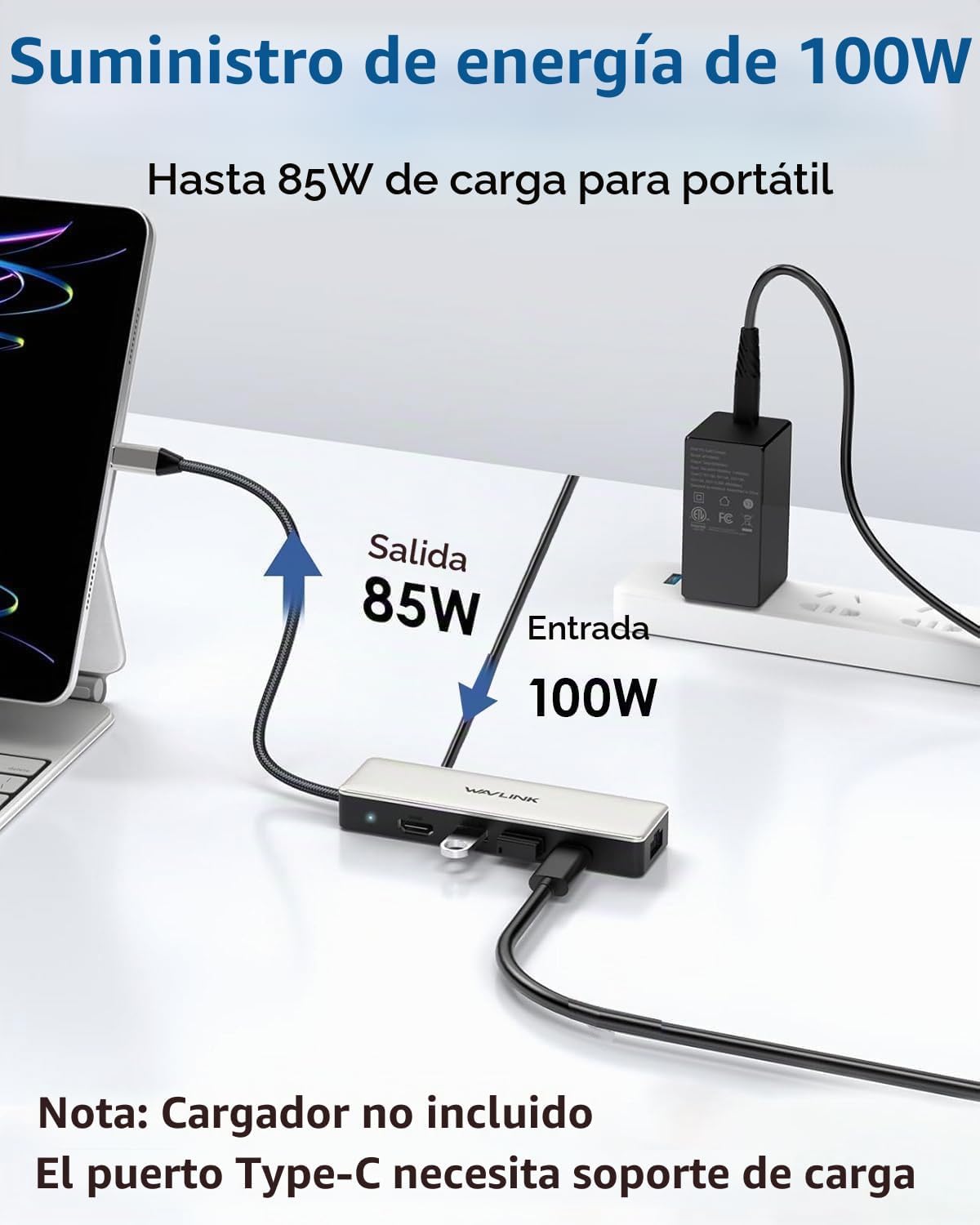 Hub USB-C 2.5G Ethernet, WAVLINK Hub USB-C 10Gbps con puerto RJ45 de 2.5 Gb