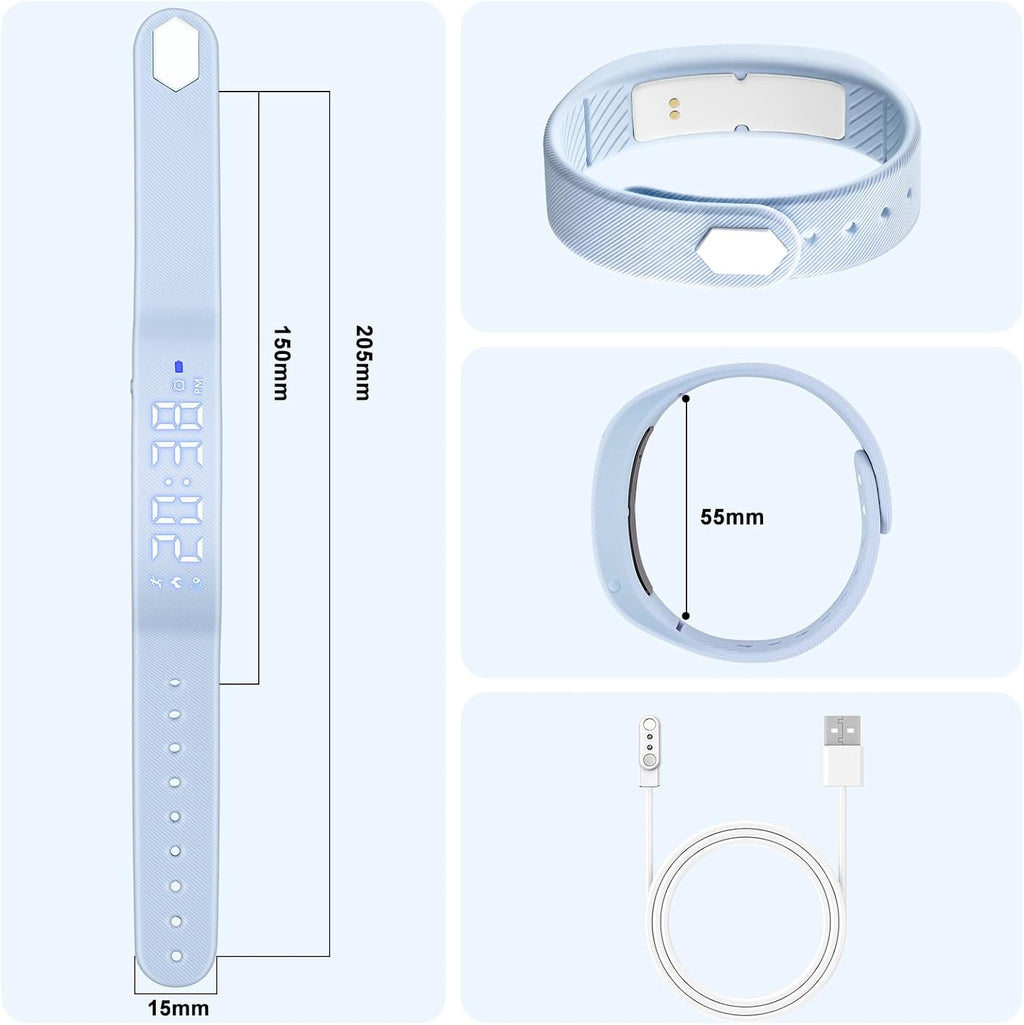 Reloj de seguimiento de actividad física para niños con podómetro, no requiere aplicación, reloj digital deportivo al aire libre para niños y niñas de 5 a 13 años con alarma de vibración