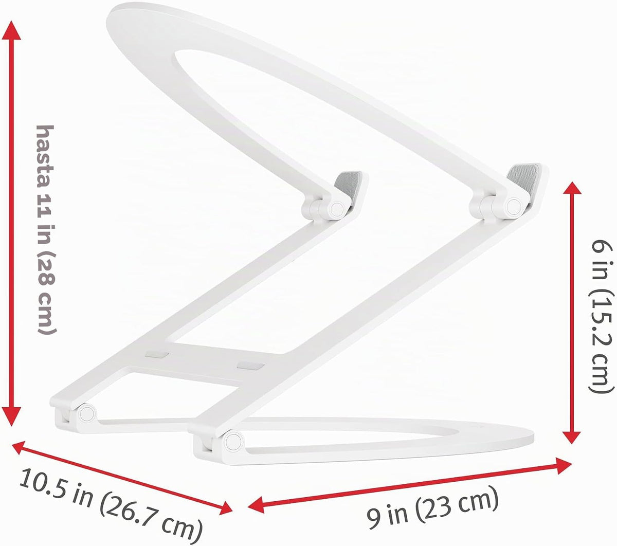 Twelve South Curve Flex | Soporte ergonómico de aluminio ajustable en altura y ángulo para portátil/MacBook, se adapta a 10 a 17 pulgadas