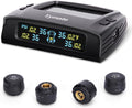 Tymate Sistema de monitoreo de presión de neumáticos TM2 RV, monitor de presión de neumáticos con carga solar, TPMS con 4 sensores (máximo 10) y 6 modos de alarma, nueva actualización con pantalla LCD