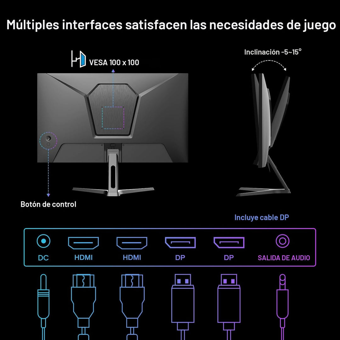 SANSUI Monitor de juegos IPS WQHD 2560 x 1440 de 27 pulgadas, 200Hz...