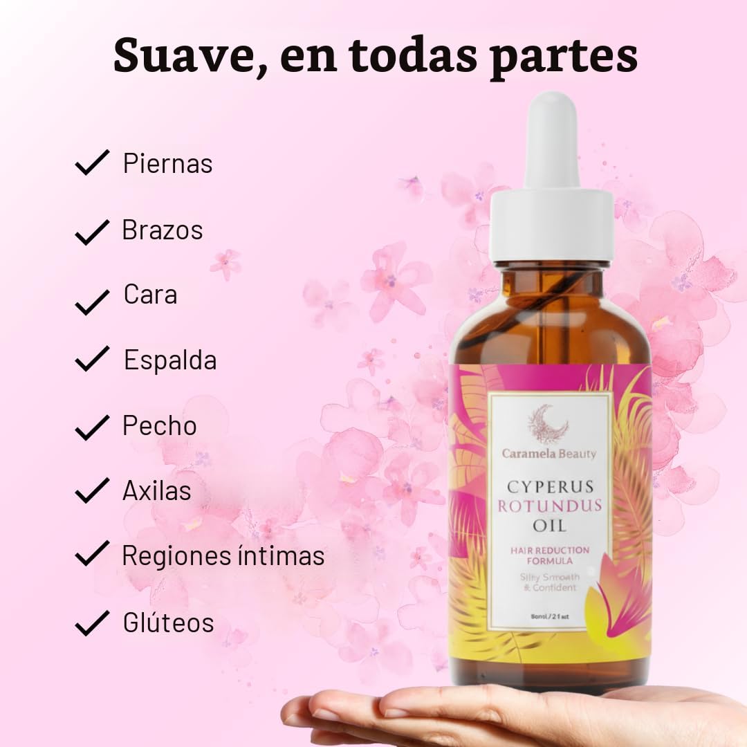 Aceite de Cyperus Rotundus Natural Caramela Beauty - 60ml de Aceite...