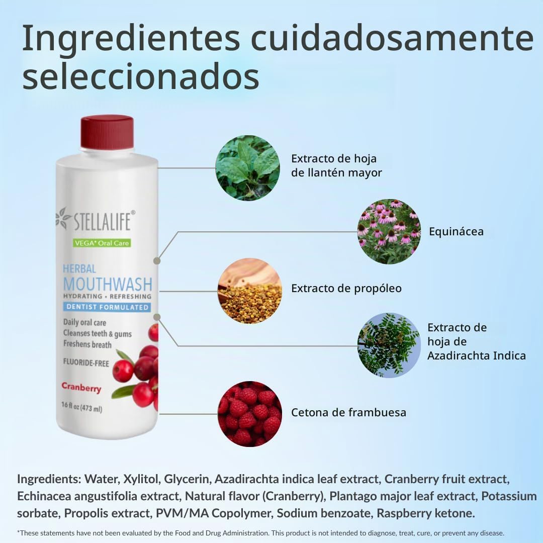 StellaLife Wellness - Enjuague bucal a base de hierbas, solución or...