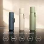 LARS NYSØM Botella de agua térmica de acero inoxidable 17oz - Taza y correa