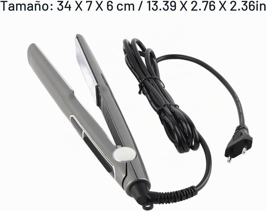 ANGGREK Plancha para el cabello, ajuste multiengranaje de 480 °F de...