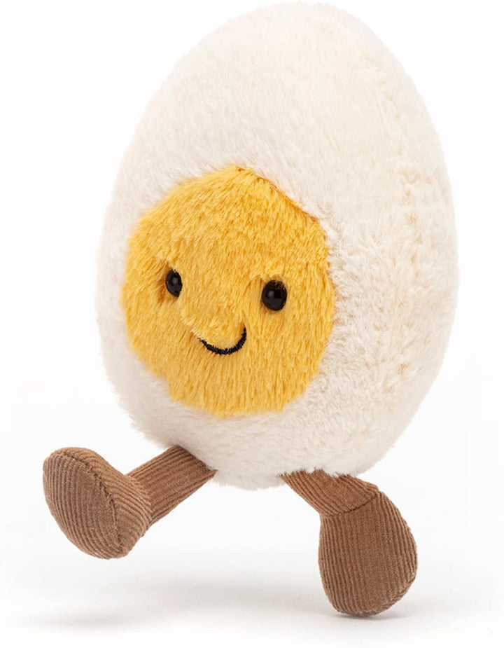 Jellycat Amuseables Huevo Hervido Feliz Juguete de Peluche, Pequeño...