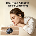 NE92 - Auriculares para dormir, ultra mini auriculares para dormir de lado 0.11 oz, auriculares inalámbricos Bluetooth 6.0, tiempo de reproducción de 40 horas, sonido estéreo de alta fidelidad