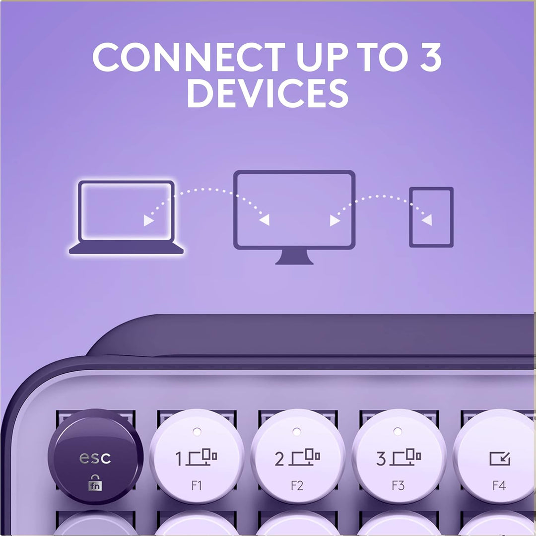 Logitech POP Keys - Teclado mecánico inalámbrico con teclas Emoji p...
