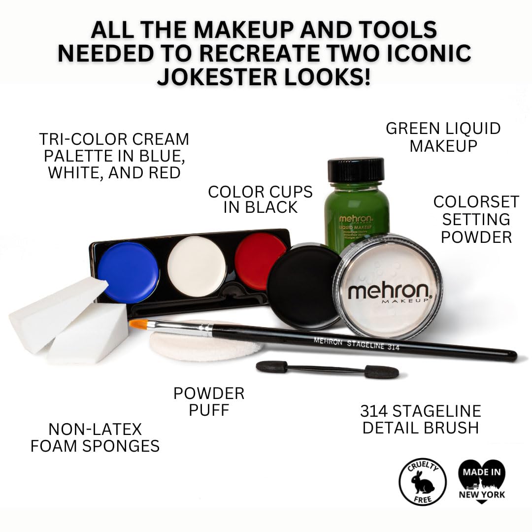Mehron - Kit de maquillaje premium de personaje (Evil J)