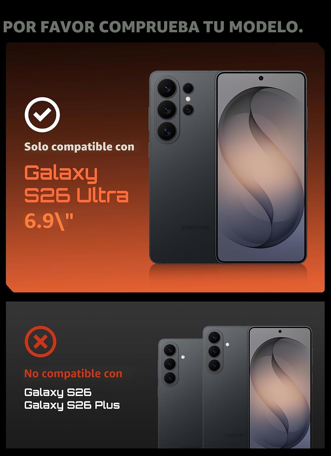 SUPCASE Funda para Galaxy S26 Ultra con 2 protectores de vidrio templado