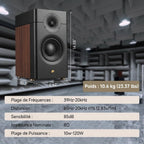 HiVi-Swans Altavoces pasivos para estantería D3.1 MKII, par de altavoces domésticos de 2 vías de 6.5 pulgadas, necesita amplificador o receptor para funcionar