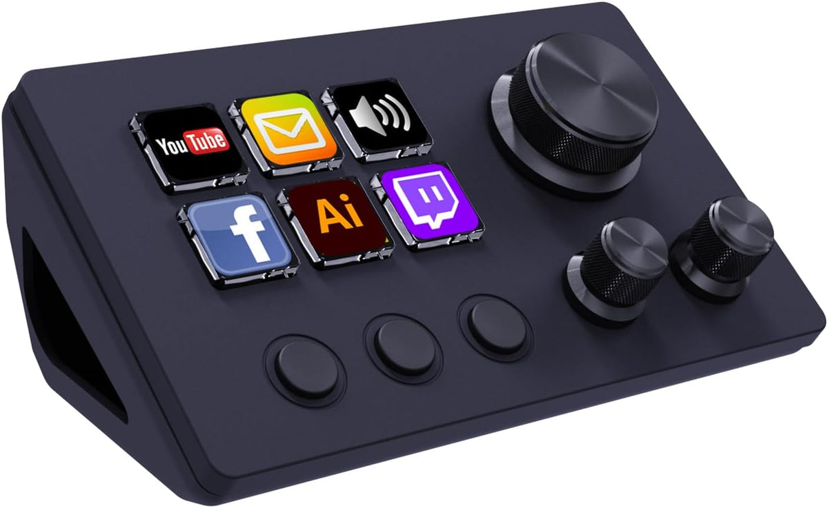 Stream Controller Deck with12 Customizable Macro Keypad a Trigger Actions en OBS Twitch YouTube para Content Creators Stream Dock compatible con PC & Mac N3 negro Macro Keypad