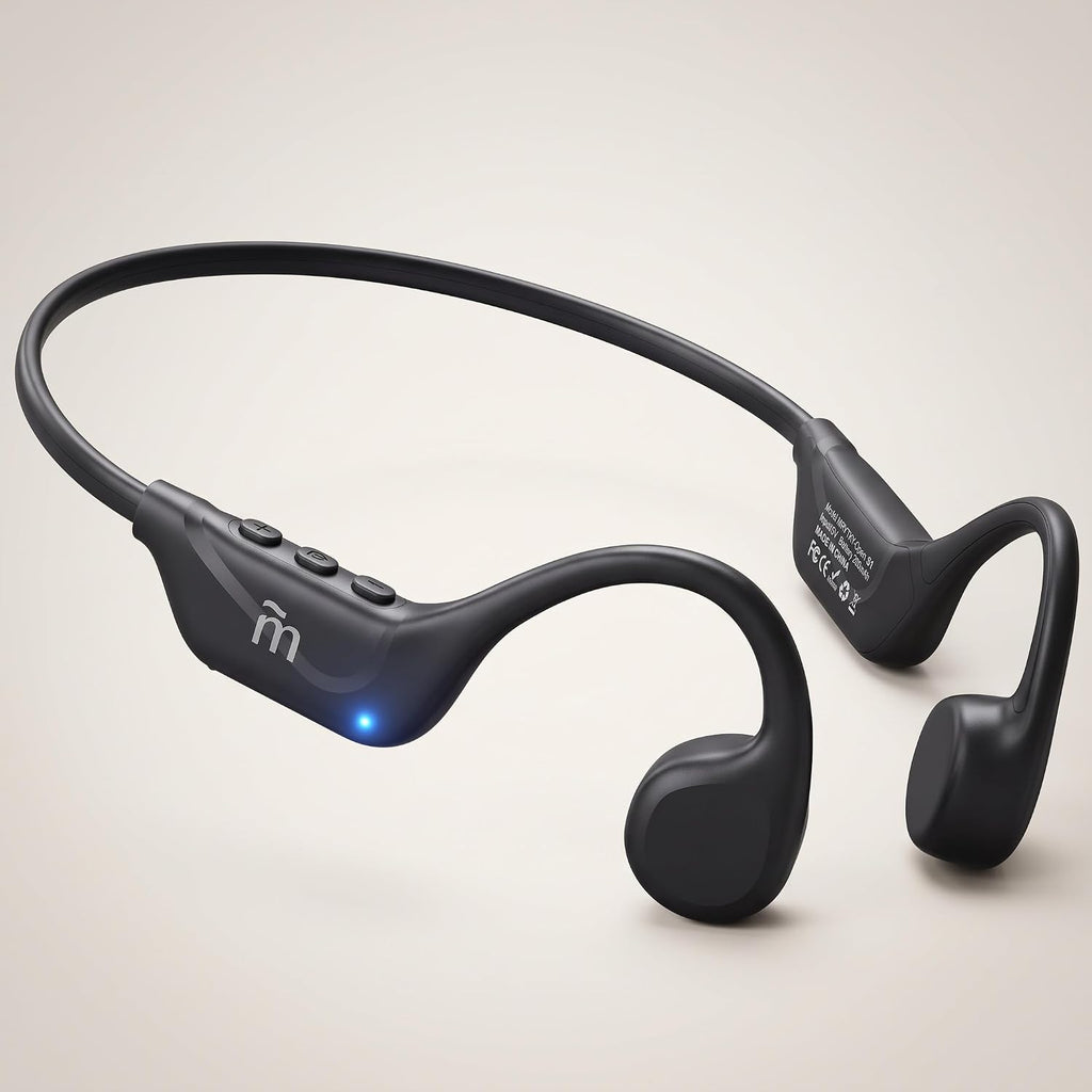 MRYTKY Auriculares de conducción ósea, auriculares de oreja abierta Bluetooth5.4 con micrófono, auriculares inalámbricos de 10 horas de reproducción, auriculares deportivos impermeables adecuados para