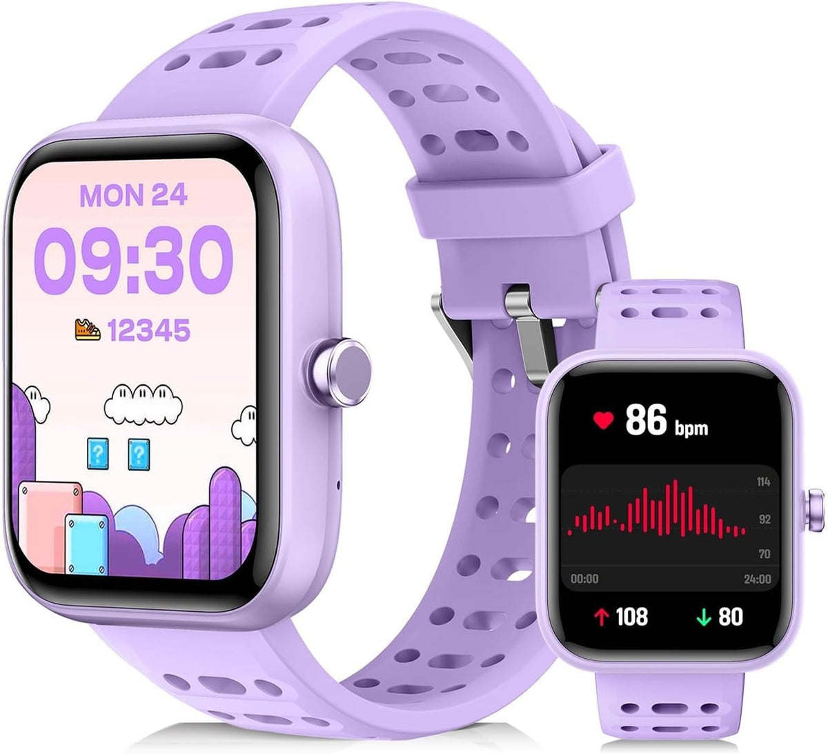 ENOMIR Reloj inteligente para niños, monitor de salud, juegos de