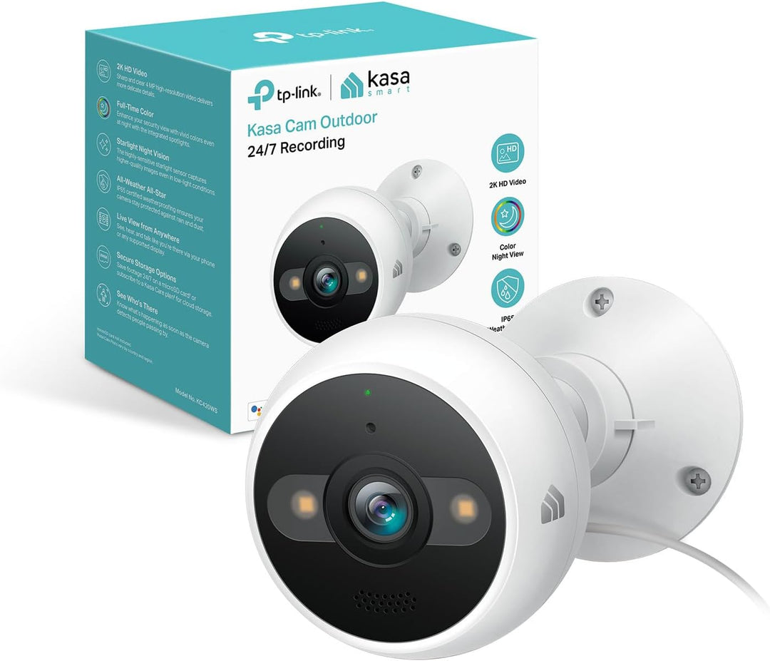 Kasa Smart - Cámara de seguridad 2K QHD para exteriores con cable,...