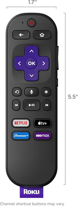 Roku Control remoto por voz control remoto de TV de