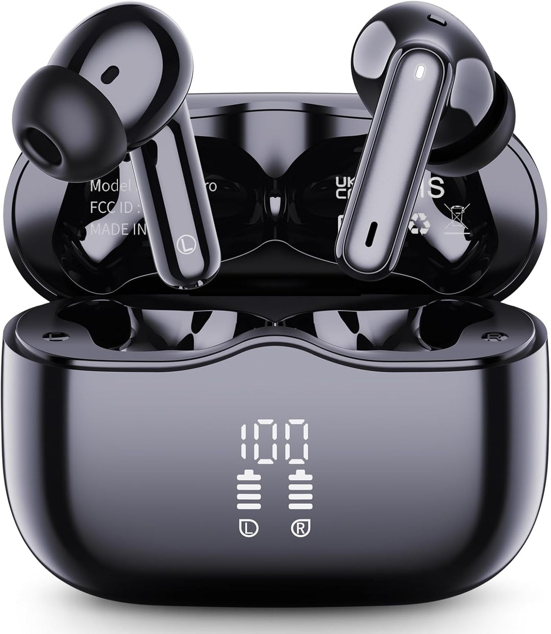 Auriculares inalámbricos, Bluetooth 5.4 con 4 micrófonos ENC con ca...