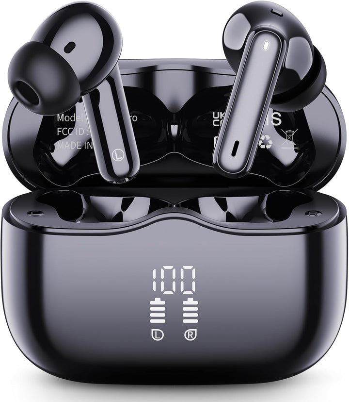 Auriculares inalámbricos, Bluetooth 5.4 con 4 micrófonos ENC con ca...