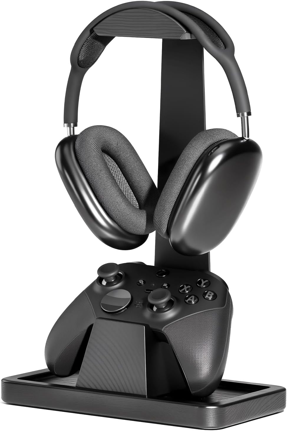 UPERGO Soporte de auriculares de madera maciza con soporte para controlador