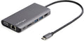 StarTech - Base de viaje USB-C 8 en 1, HDMI o VGA 4K, 100 W PD, SD, GbE