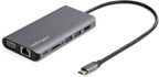 StarTech - Base de viaje USB-C 8 en 1, HDMI o VGA 4K, 100 W PD, SD, GbE