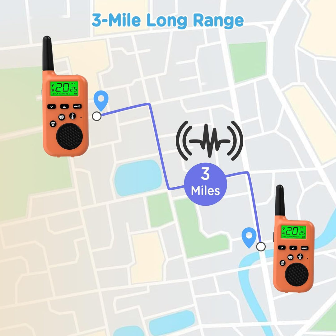 Peakeep Walkie Talkies para niños de largo alcance 3 millas, juguet...