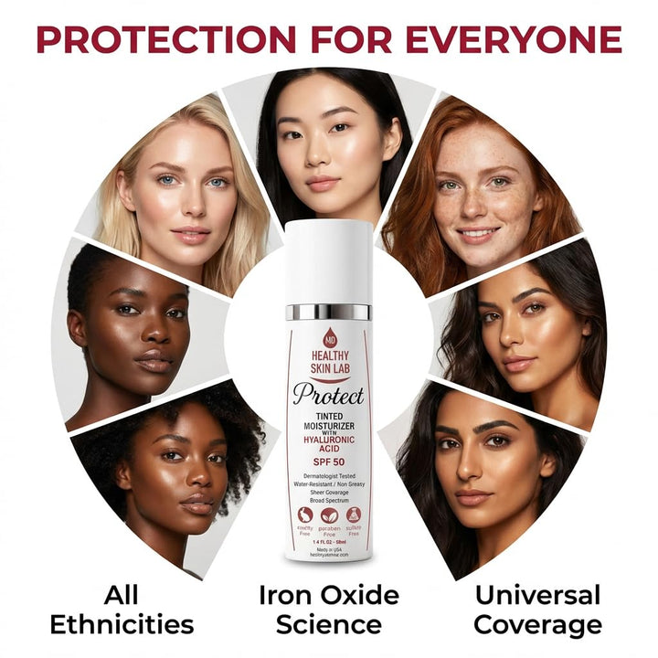 Healthy Skin Lab Protect - Hidratante tintado y protector solar min...