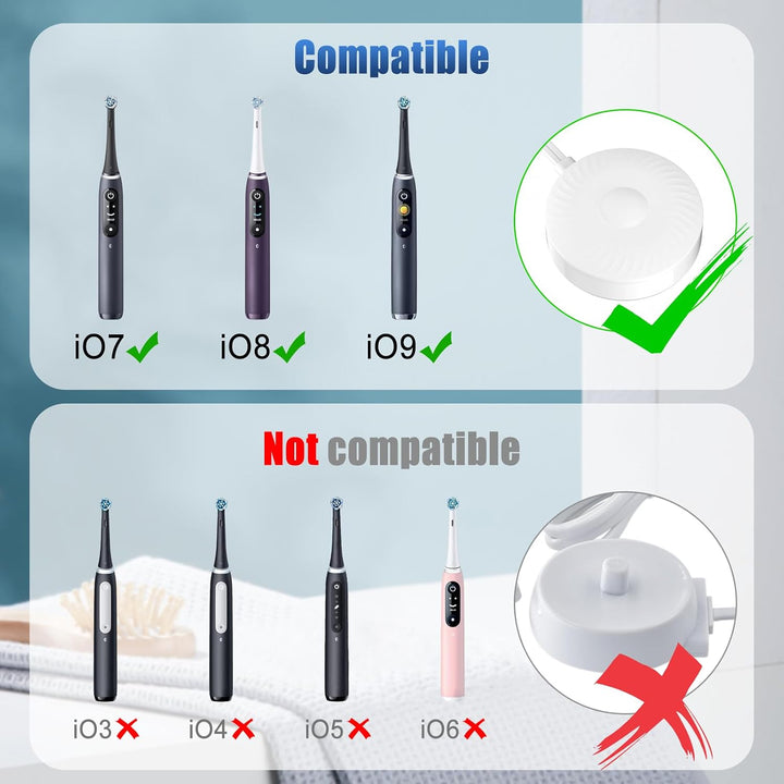 IBERLS Base de cargador compatible con Braun Oral-B iO 7 8 9 Series...