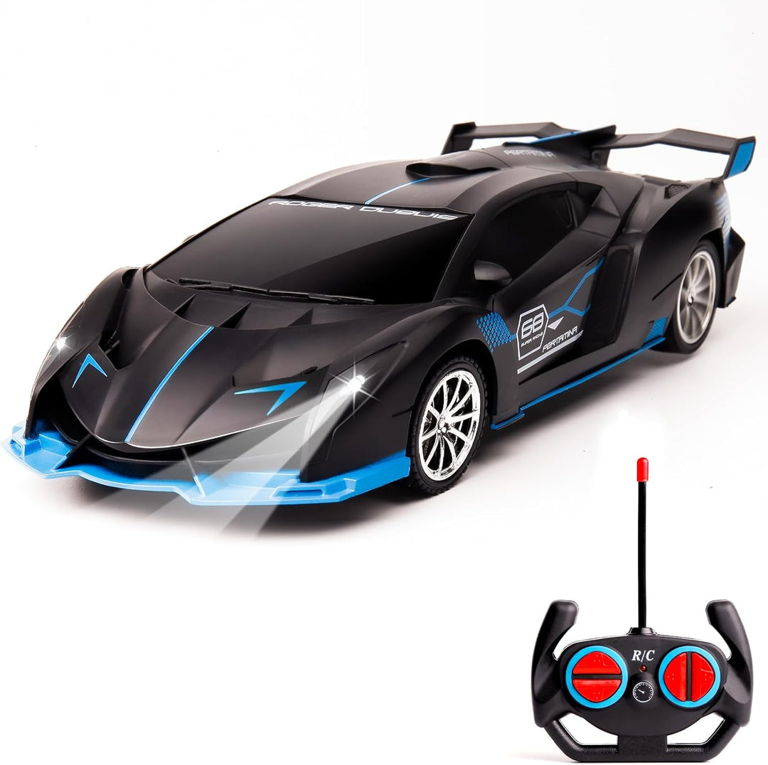 KULARIWORLD Auto a control remoto para niños a escala 1\/18 recarga...