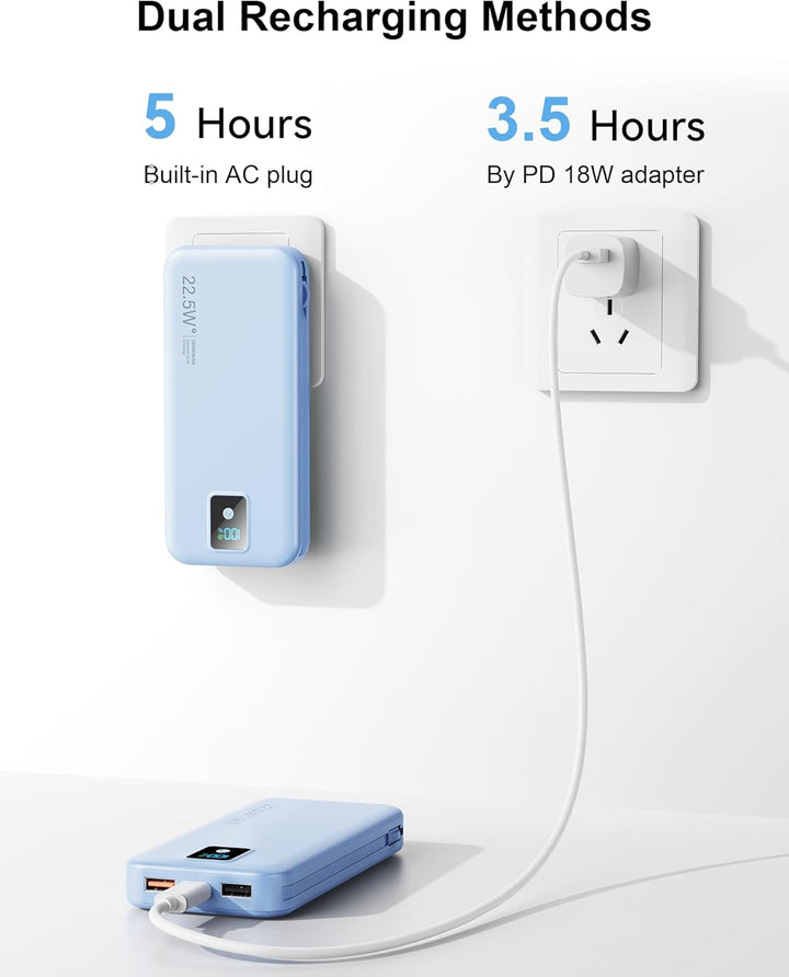 Cargador portátil, banco de energía de 12000 mAh y 22.5 W con carga...